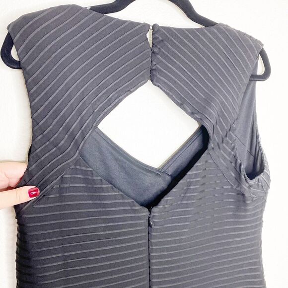 Eliza J Plus 14W Dress Bodycon Bandage Solid Black Sleeveless LBD Short Mini - Picture 10 of 11